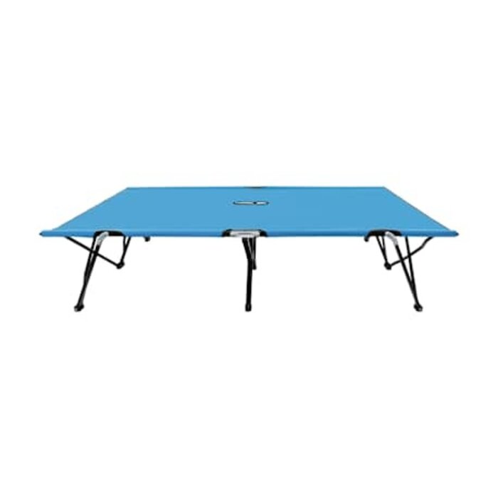 Vidaxl Klappbare Doppelliege Campingbett für 2 Personen - Blau - Bis zu 35% Rabatt