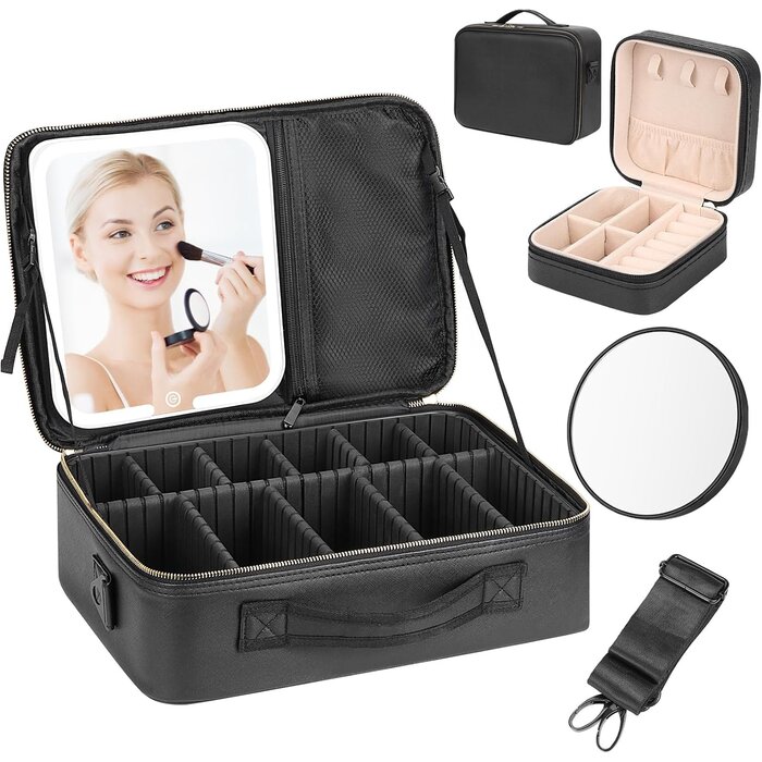 Professioneller Make-up-Organizer mit Licht & Spiegel - bis zu 53% Rabatt