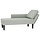 Elegante Chaiselongue in Hellgrau - Samt-Look - bis zu 35% Rabatt