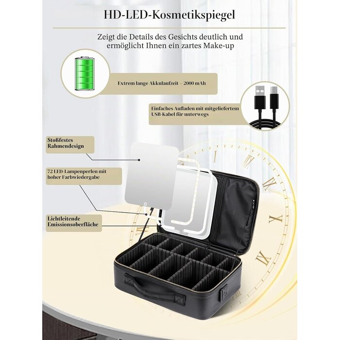 Professioneller Make-up-Organizer mit Licht & Spiegel - bis zu 53% Rabatt