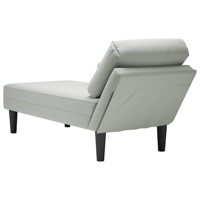 Vidaxl Elegante Chaiselongue in Hellgrau - Samt-Look - bis zu 35% Rabatt