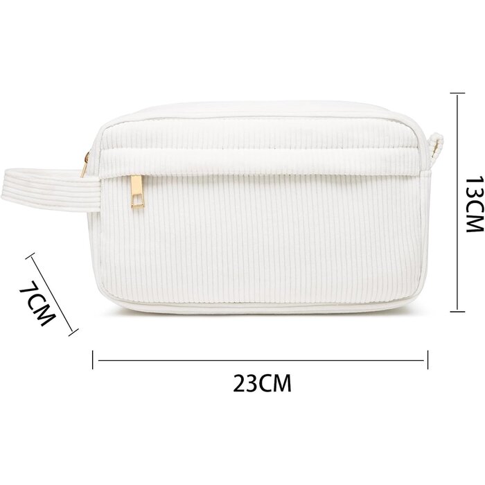 Kleine Make-up-Tasche aus Cord in Rosa | Jetzt bis zu 50% sparen