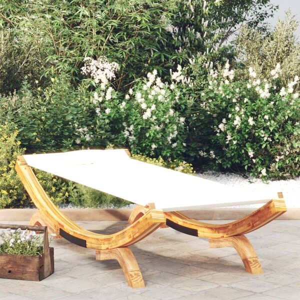 Vidaxl Gartenliege aus gebogenem Holz Creme - Jetzt bis zu 29% Rabatt sichern