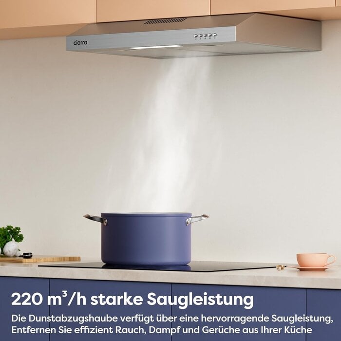 Unterbau-Dunstabzugshaube 60 cm Edelstahl - bis zu 59% Rabatt