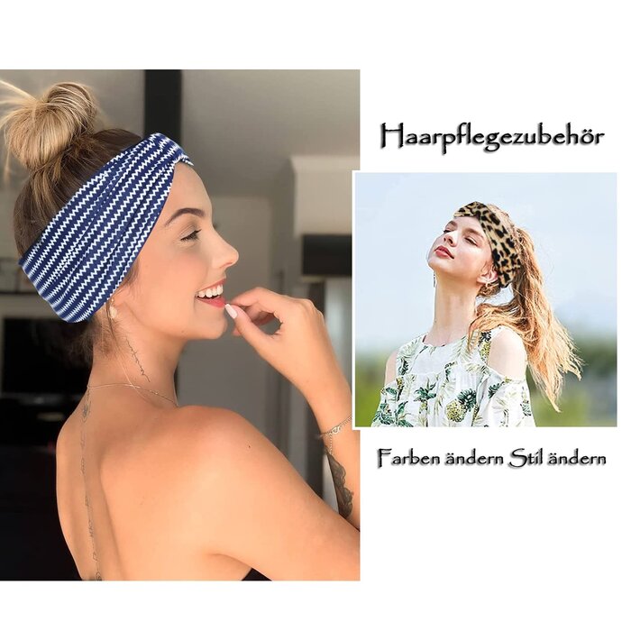 6er Set Damen Sport Stirnbänder - Elastisch & Atmungsaktiv - 55% Rabatt