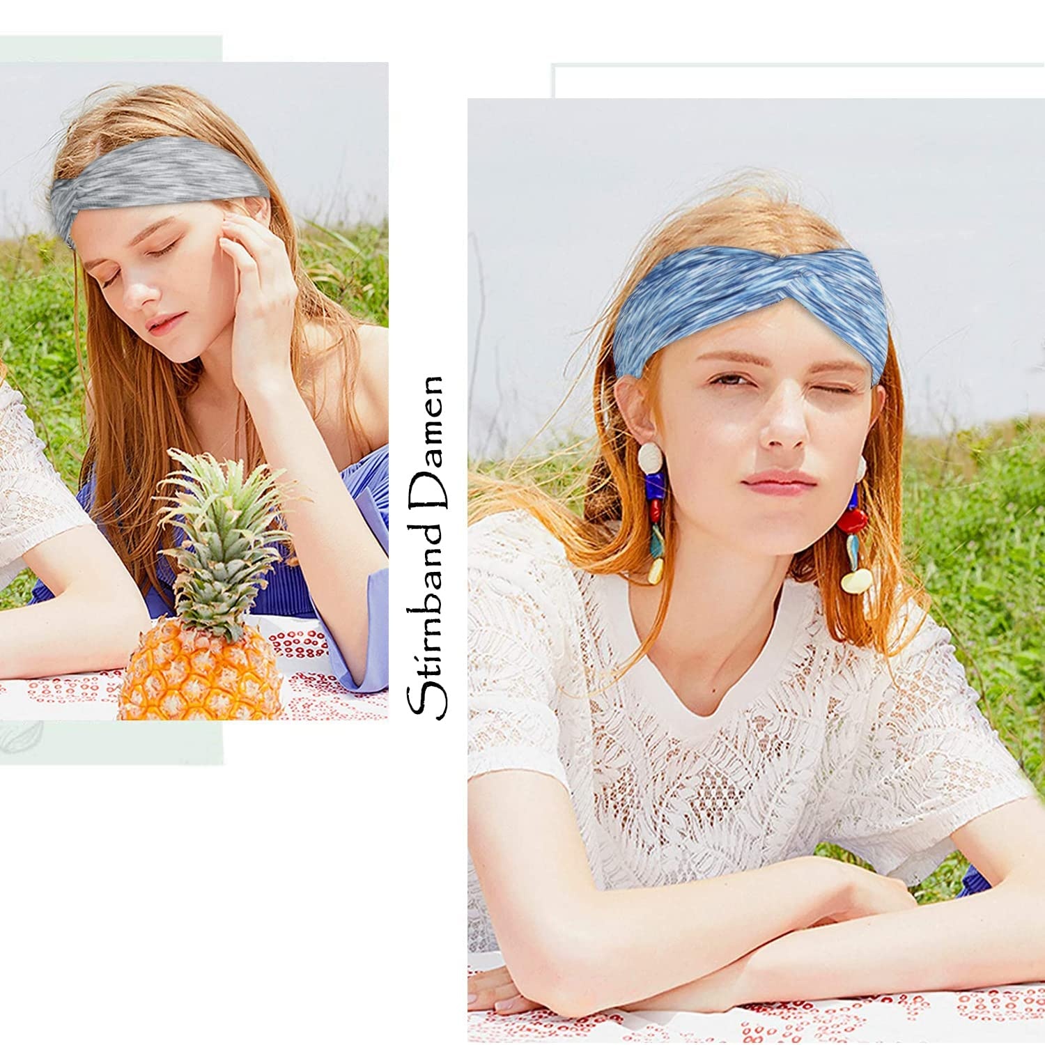 6er Set Damen Sport Stirnbänder - Elastisch & Atmungsaktiv - 55% Rabatt