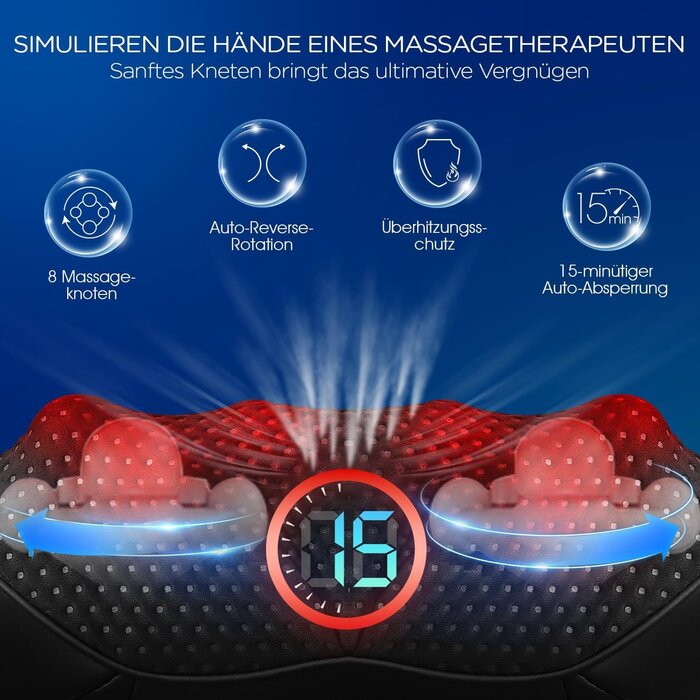 Shiatsu Nackenmassagegerät mit Wärme - jetzt bis zu 56% Rabatt sparen