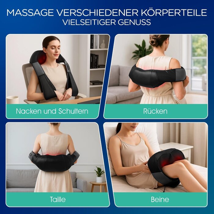 Shiatsu Nackenmassagegerät mit Wärme - jetzt bis zu 56% Rabatt sparen