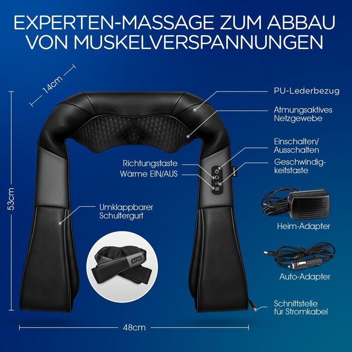 Shiatsu Nackenmassagegerät mit Wärme - jetzt bis zu 56% Rabatt sparen