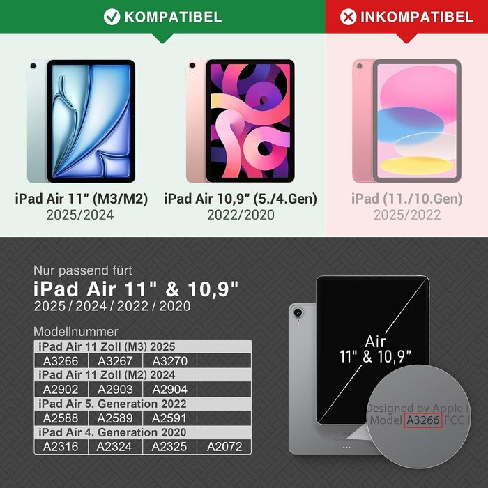 Schutzhülle für iPad Air 11" (2024) & 10,9" (2022/2020) Blau - 55% Rabatt