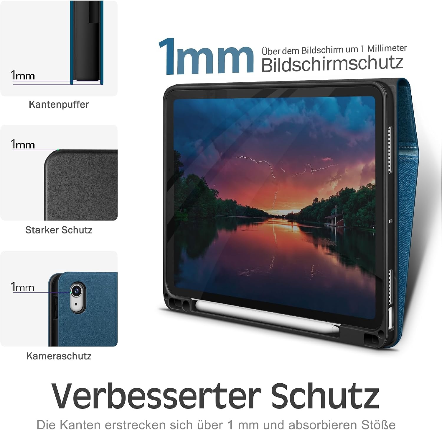 Schutzhülle für iPad Air 11" (2024) & 10,9" (2022/2020) Blau - 55% Rabatt