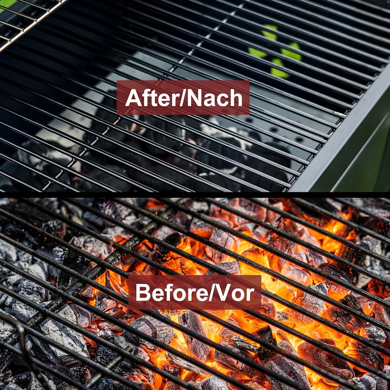 Robuste Grillbürste mit Edelstahlschaber - 45 cm - 54% Rabatt