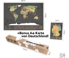 Weltkarte zum Freirubbeln 84x58cm - Jetzt bis zu 43% günstiger sichern
