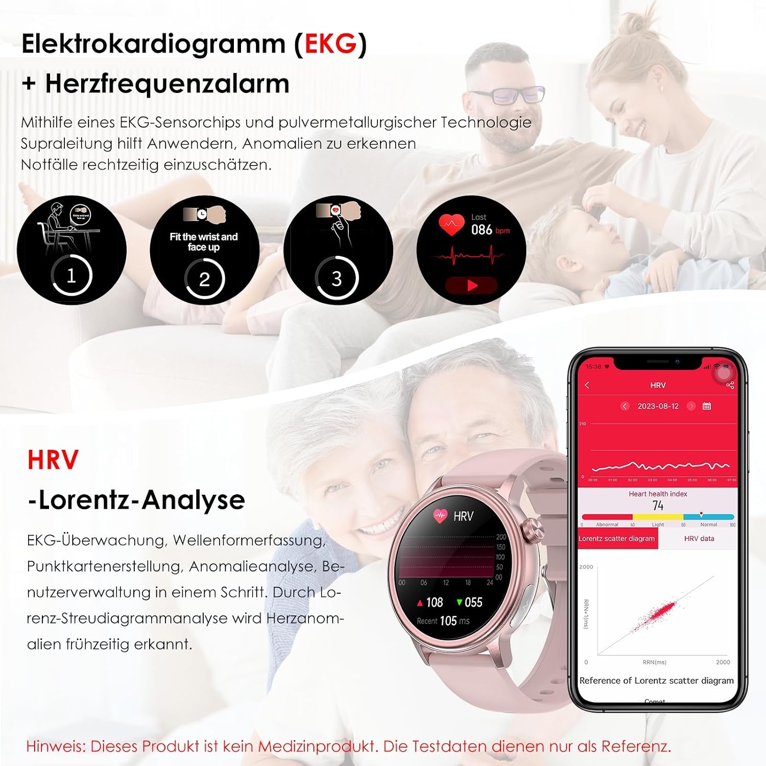 Smartwatch mit EKG & Gesundheits-Tracking - Outlet-Deal: bis zu 55% sparen!
