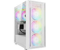 ATX Mid Tower PC-Gehäuse Weiß mit ARGB & Glas - bis zu 76% Rabatt