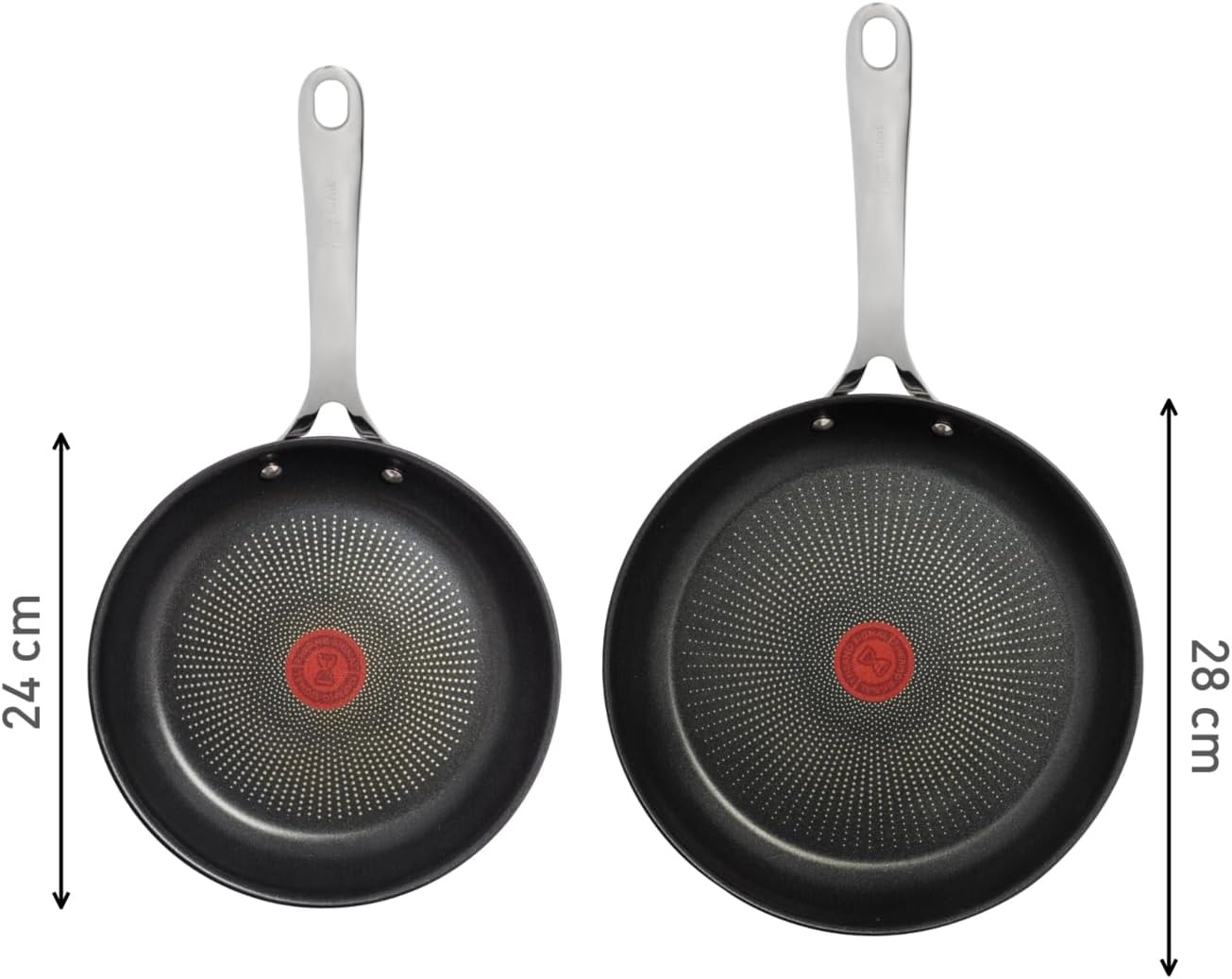 Pfannenset 24 cm & 28 cm Antihaftbeschichtet - Induktionsgeeignet bis zu 29% Rabatt
