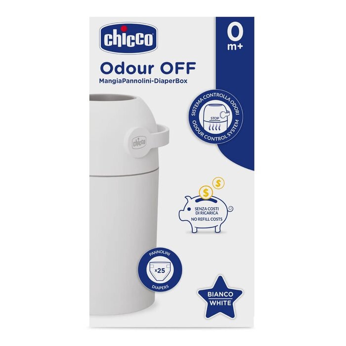Chicco Geruchsdichter Windeleimer - Weiß, kompakt - 59% Rabatt