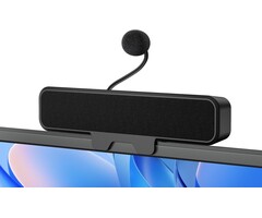 USB-PC-Lautsprecher mit Mikrofon & Monitor-Clip - bis zu 66% günstiger