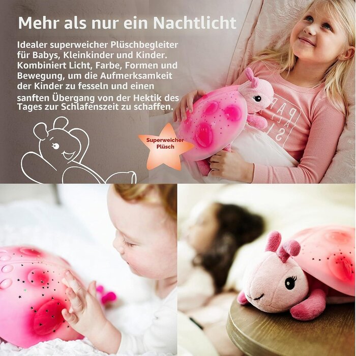 Marienkäfer Sternenprojektor Rosa - 72% Rabatt auf das Nachtlicht