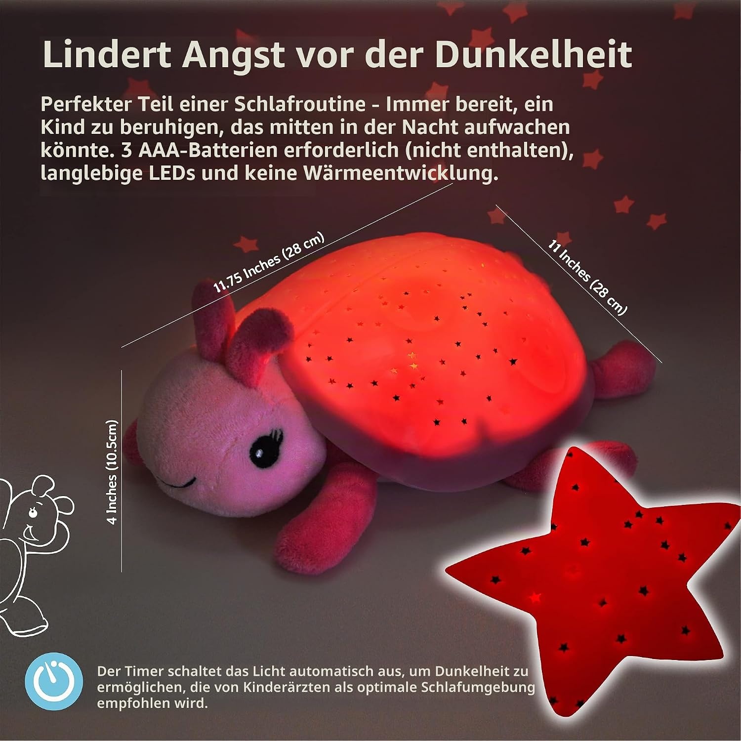 Marienkäfer Sternenprojektor Rosa - 72% Rabatt auf das Nachtlicht
