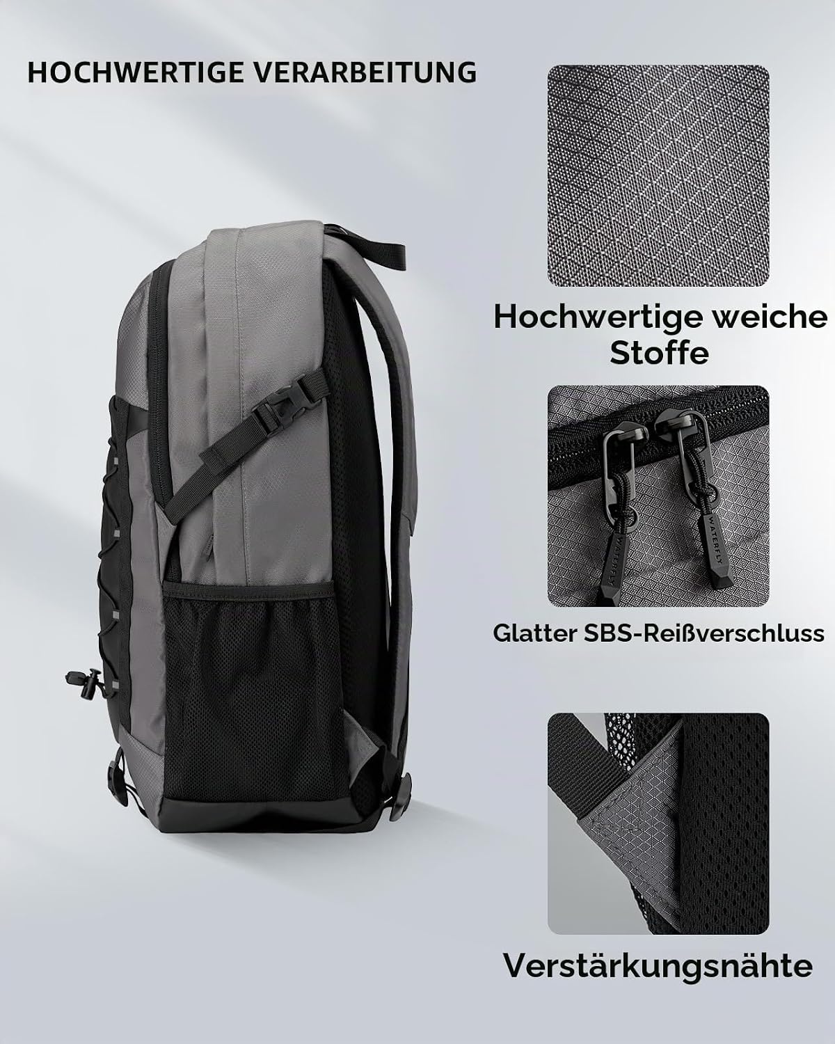 Trekking-Laptoprucksack 25L, 16 Zoll, Schwarz - 72% Rabatt