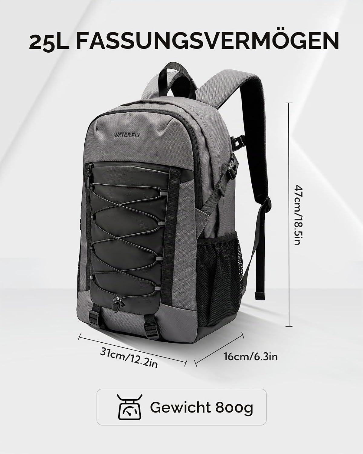 Laptop-Rucksack 25L Zwart - 72% Rabatt - 16 Zoll Fach - Ergonomisch