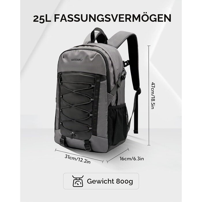 Laptop-Rucksack 25L für 16 Zoll Notebooks - Grau - 72% Rabatt