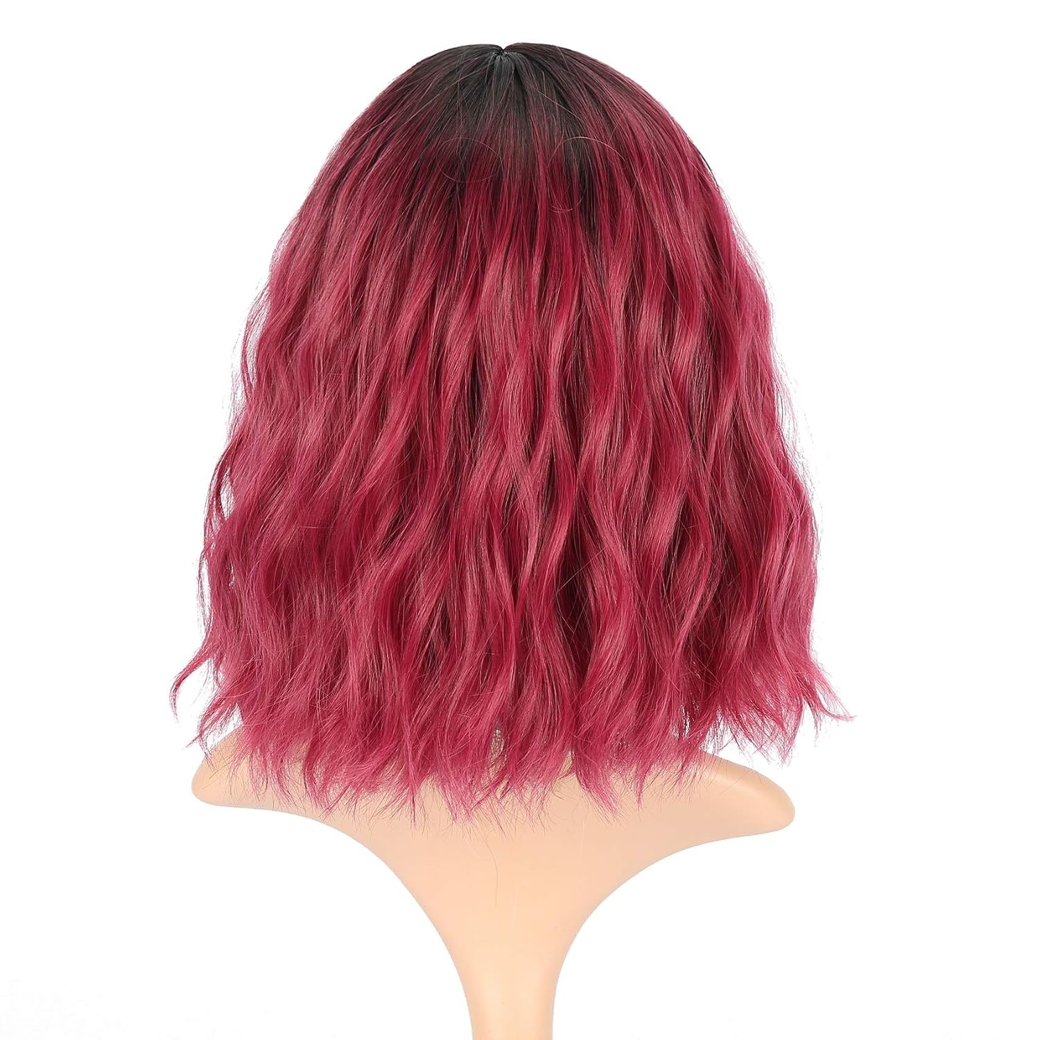 Bob-Perücke Ombré Schwarz-Dunkelrot 30 cm - 66% Rabatt