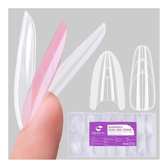 Dual Nail Forms für Builder-Gel, 15 Größen, 240 Stück - 66% Rabatt