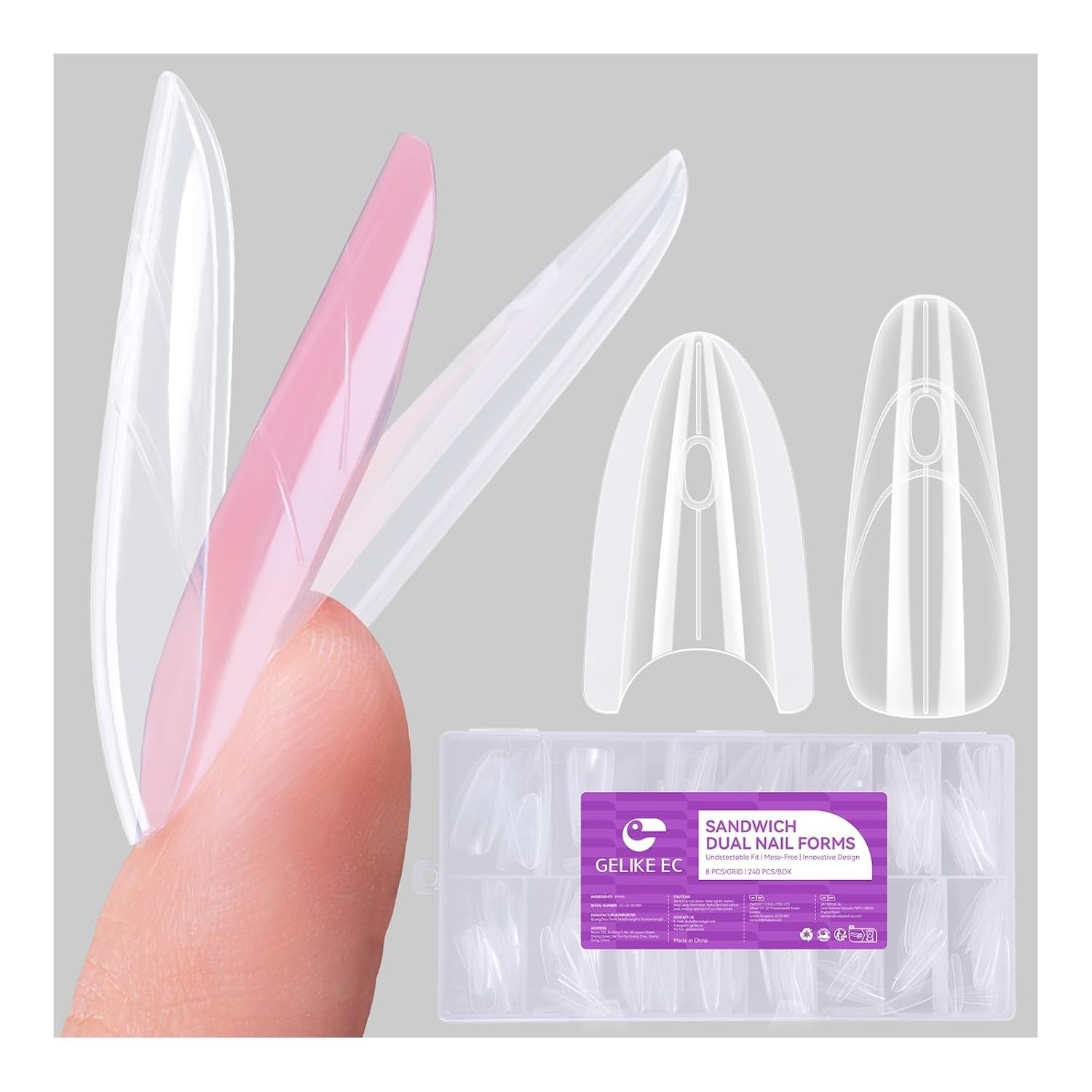 Dual Nail Forms für Gel-Modellage - 240 Stück - 66% Rabatt