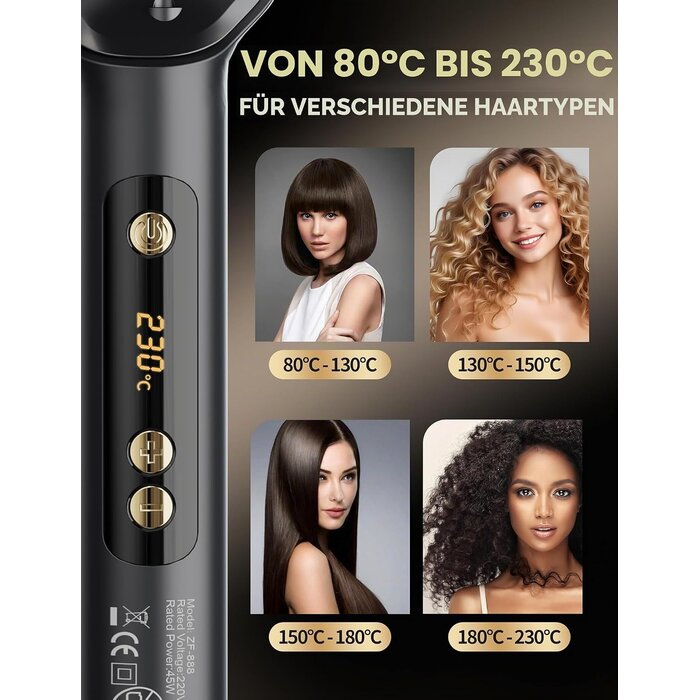 2-in-1 Glättungsbürste mit PTC-Keramik - 30 Temperaturstufen - bis zu 61% Rabatt