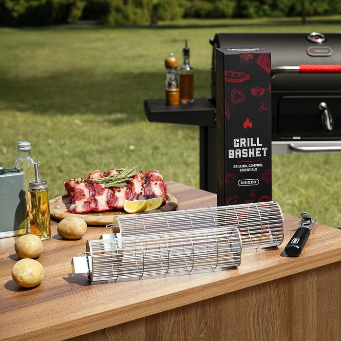 Rollbarer Grillkorb aus Edelstahl - Jetzt bis zu 57 % Rabatt sichern!