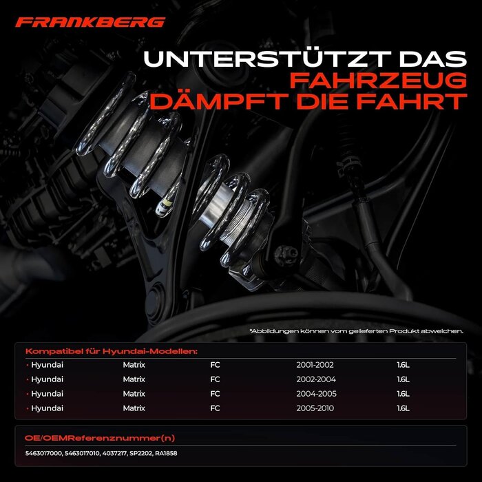 Frankberg 2x Fahrwerksfedern für Hyundai Matrix FC - Jetzt bis zu 60% Rabatt sichern