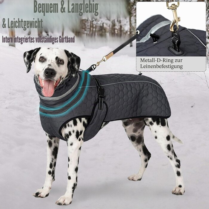 Hundewintermantel mit Geschirr - Wasserdicht & Reflektierend - bis zu 58% Rabatt