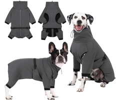 Wasserdichter Hundemantel mit Fleecefutter - Grau XL - bis zu 59% Rabatt