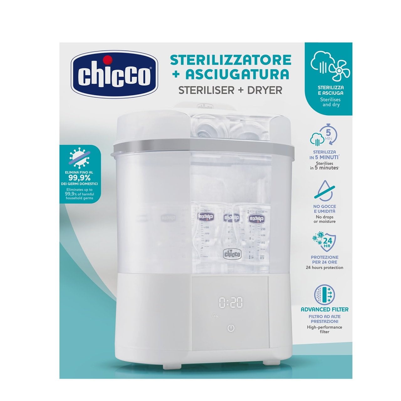 Chicco Dampfsterilisator mit Trocknung - bis zu 64% Rabatt auf Rückläufer