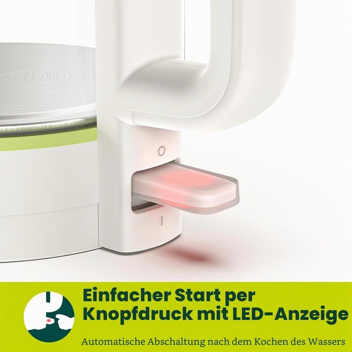 Elektrischer Wasserkocher aus Glas 1,5L 1500W - 29% Rabatt