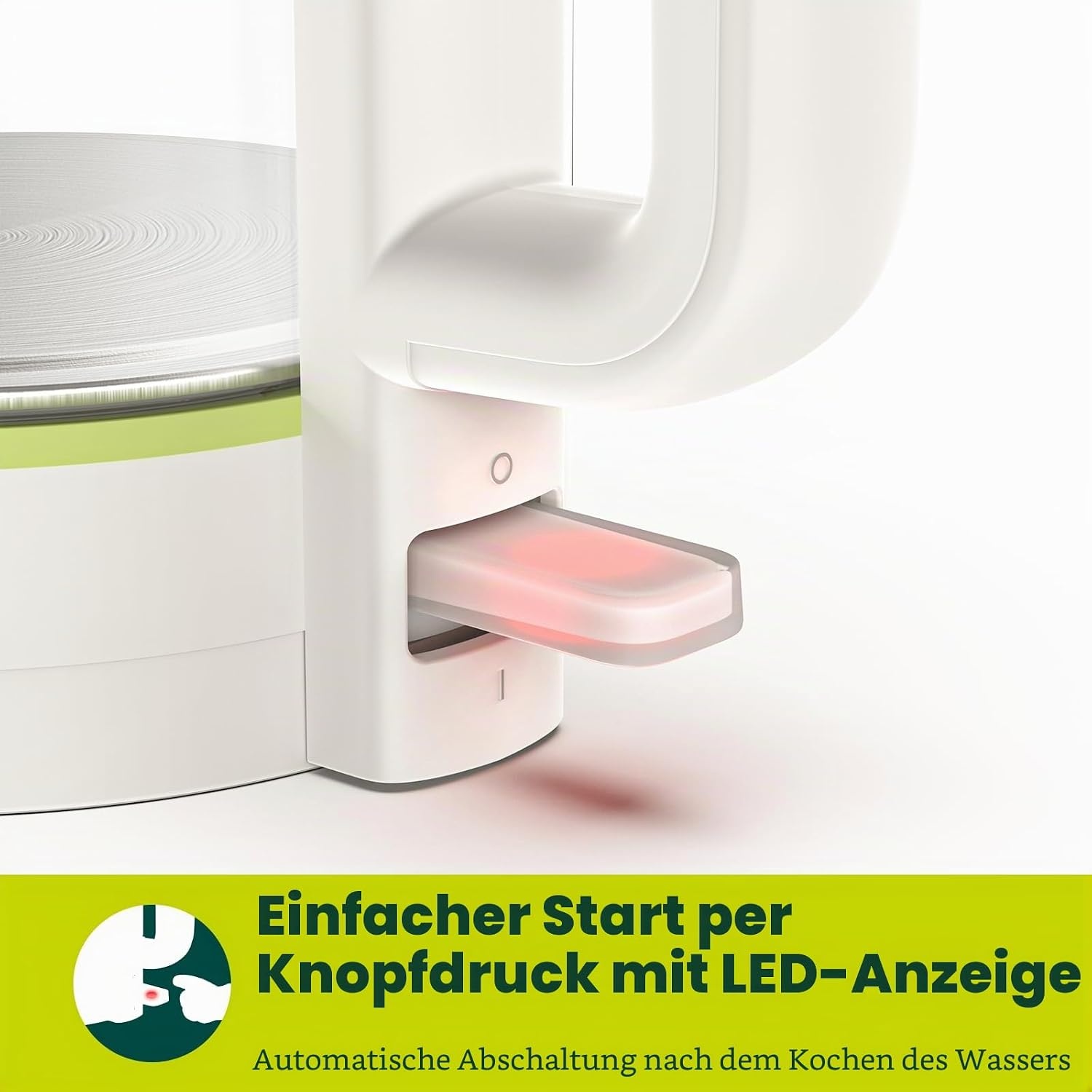 Elektrischer Wasserkocher aus Glas 1,5L 1500W - 29% Rabatt