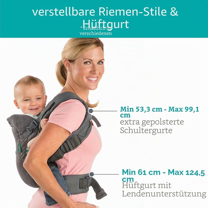 4-in-1 Babytrage für Neugeborene & Kleinkinder - Grau - bis zu 61% reduziert
