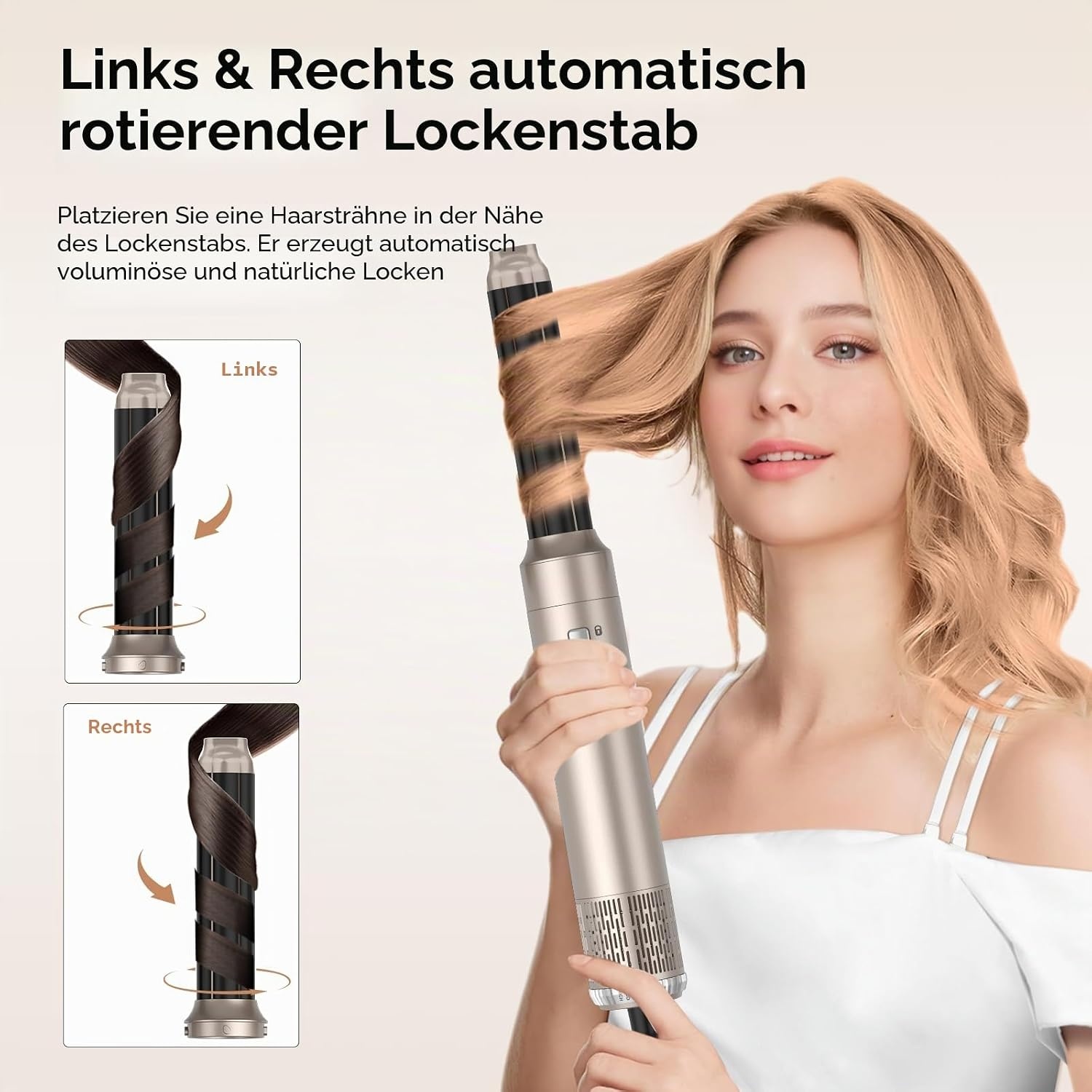 6-in-1 Warmluftbürste & Airstyler - Professionelles Haarstyling bis zu 61% reduziert