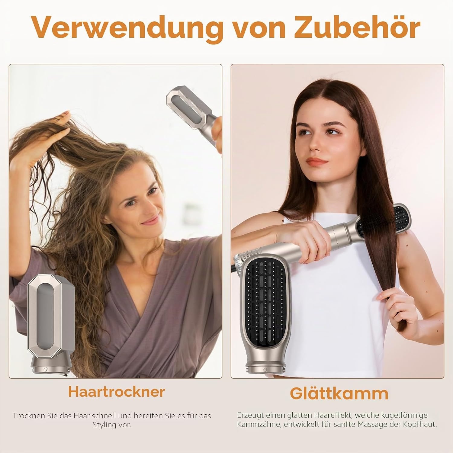 6-in-1 Warmluftbürste & Airstyler - Professionelles Haarstyling bis zu 61% reduziert