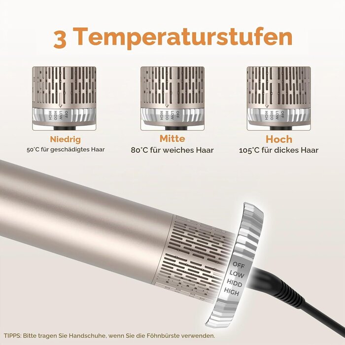 6-in-1 Warmluftbürste & Airstyler - Professionelles Haarstyling bis zu 61% reduziert