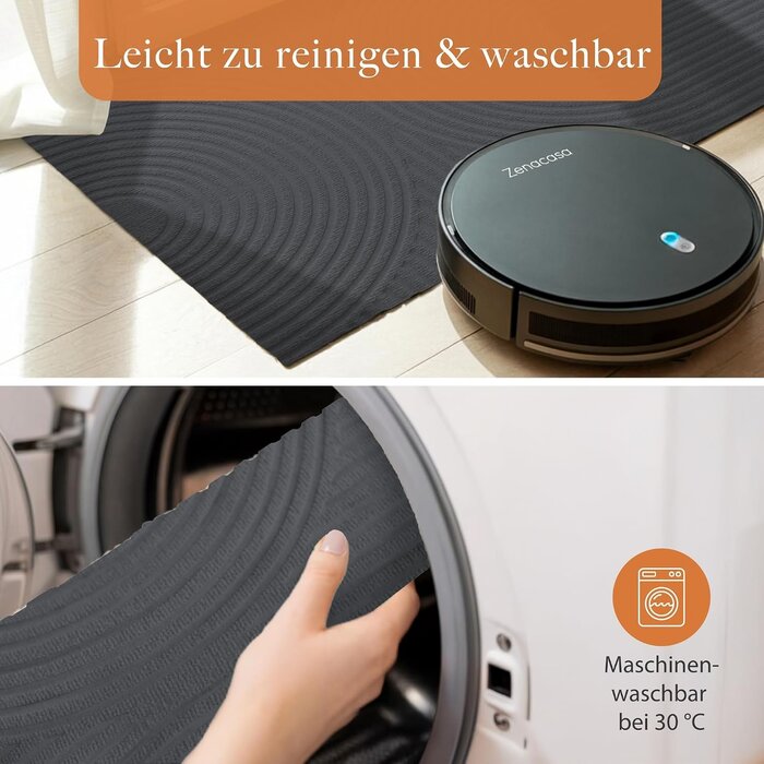 Fußmatte 70x120 cm Anthrazit - Rutschfest & Waschbar - bis zu 56% Rabatt