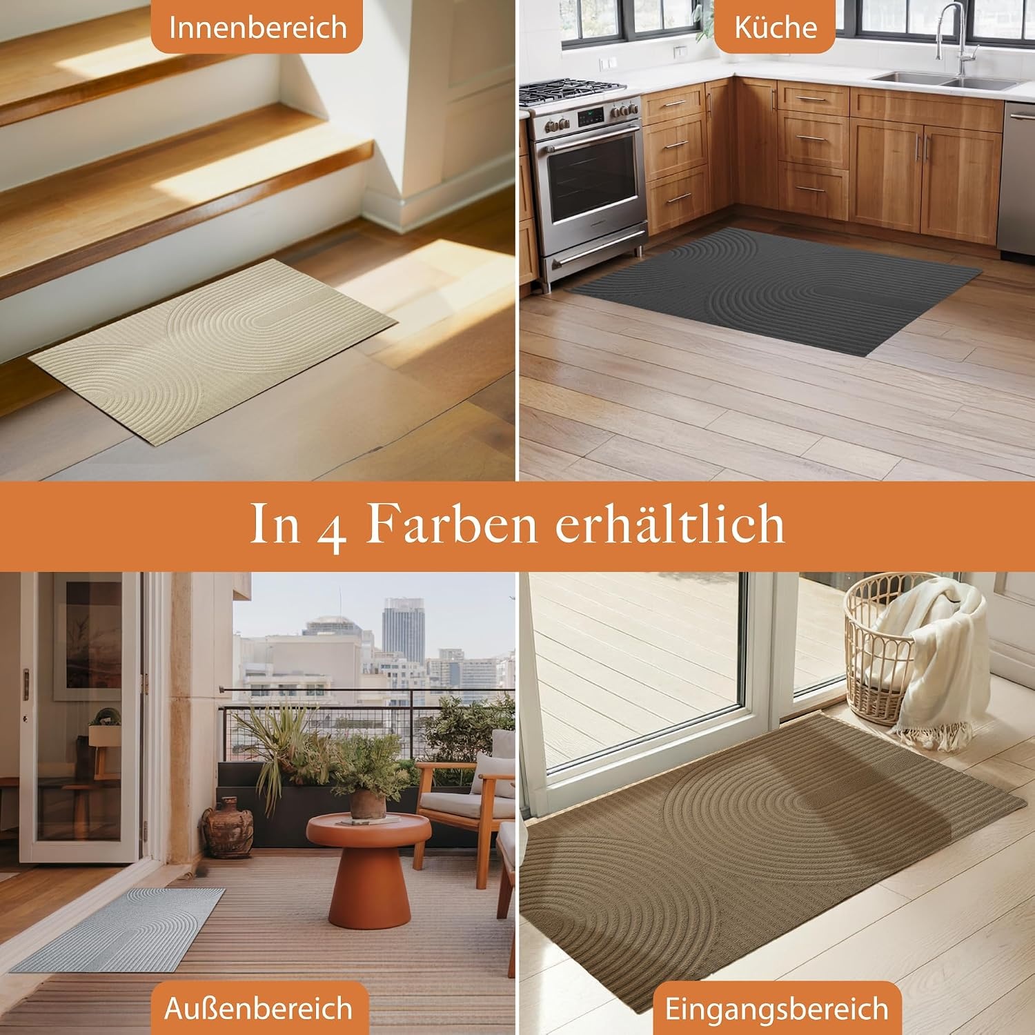Fußmatte 70x120 cm Anthrazit - Rutschfest & Waschbar - bis zu 56% Rabatt