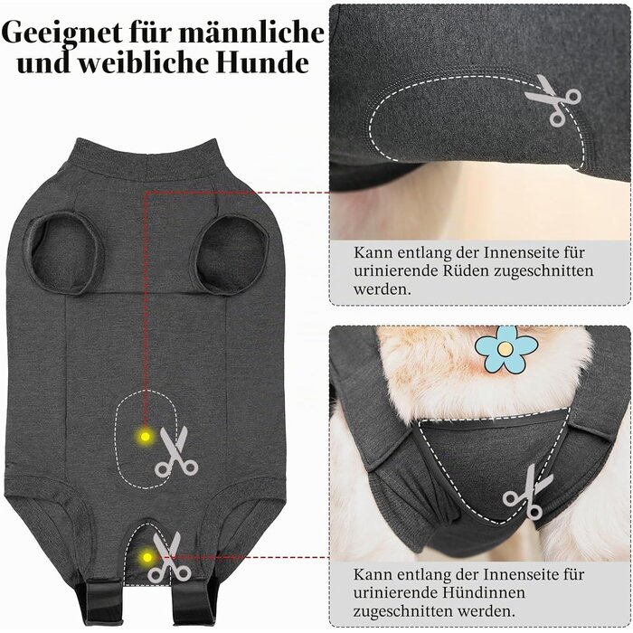 Hunde-Heilungsanzug für OP-Schutz - Grau - Sparen Sie bis zu 55%