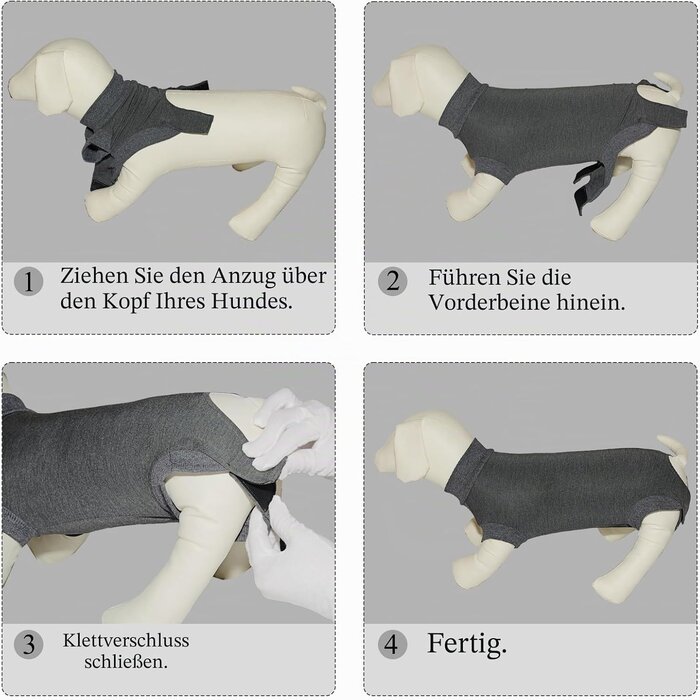 Hunde-Heilungsanzug für OP-Schutz - Grau - Sparen Sie bis zu 55%