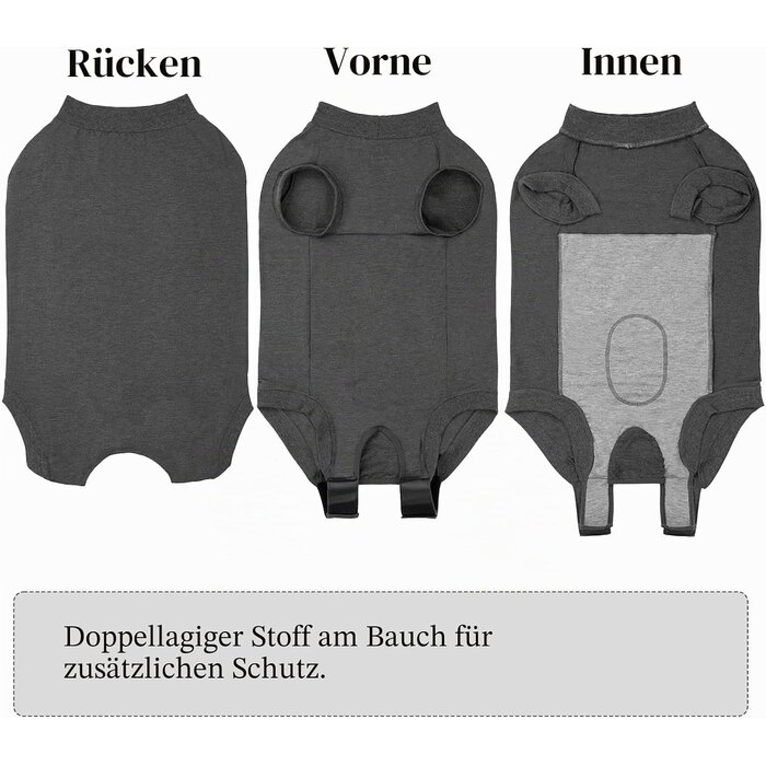 Hunde-Heilungsanzug für OP-Schutz - Grau - Sparen Sie bis zu 55%