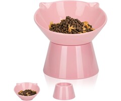 Ergonomischer Katzennapf 15° neigbar - Rosa - Jetzt bis zu 50% Rabatt!