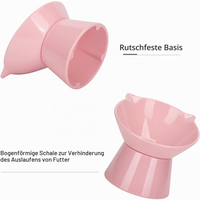 Ergonomischer Katzennapf, 15° neigbar, Rosa - bis zu 54% Rabatt
