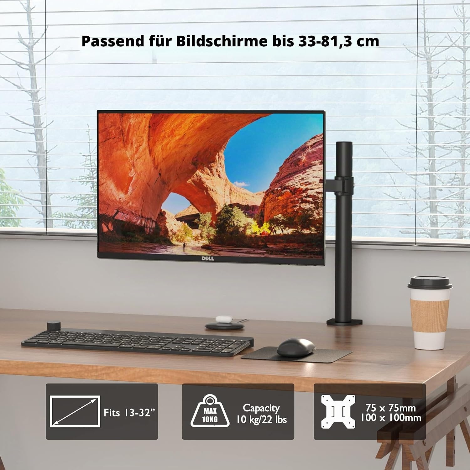 Ergonomischer Monitorarm 13-32 Zoll bis 10kg - Jetzt bis zu 61% reduziert